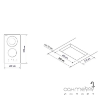 Варочная поверхность электрическая Hi-Light Pyramida CFEA 320 B черное стекло