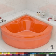 Цветные угловые ванны
